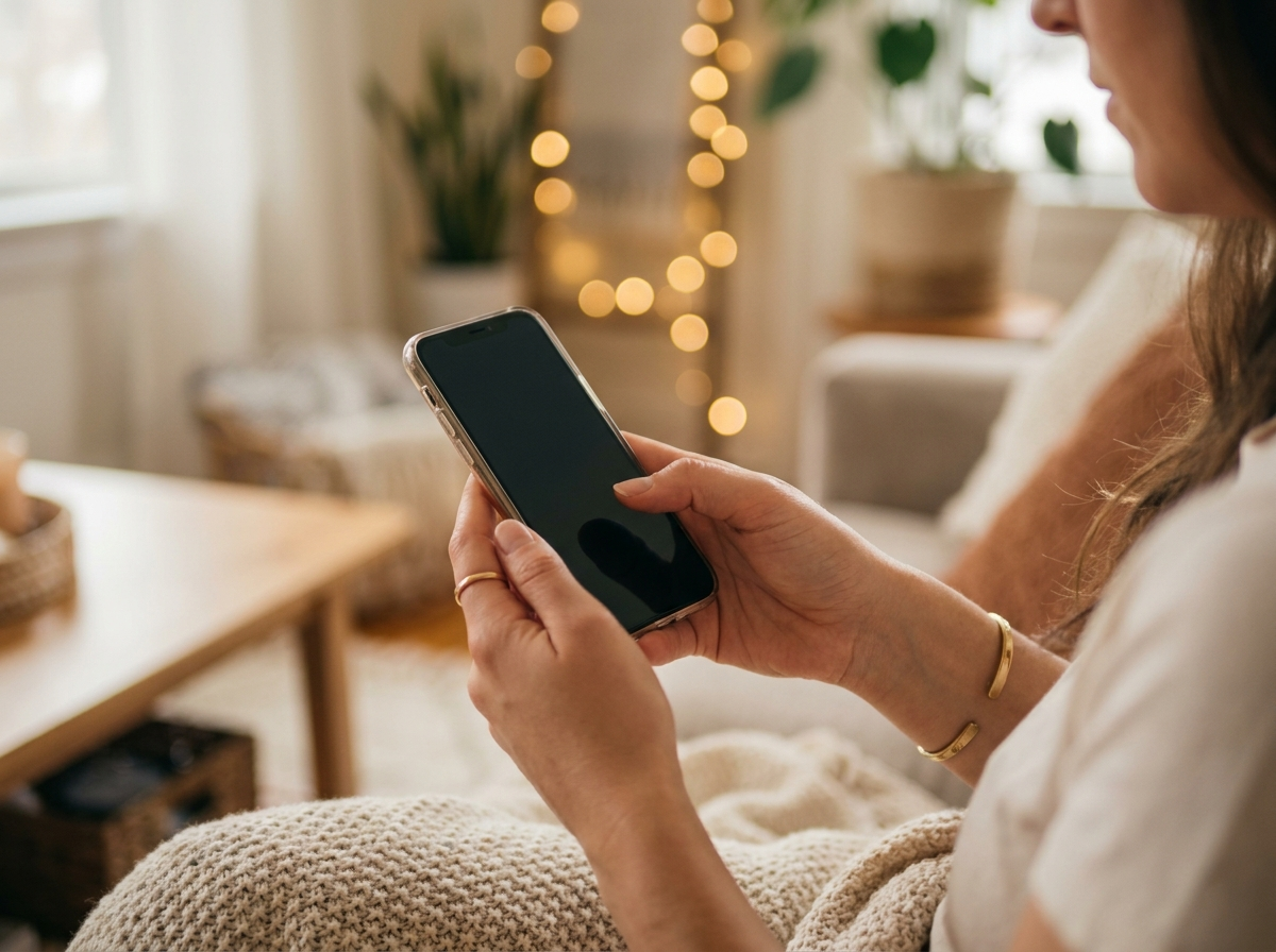Klientka rezerwuje wizytę w salonie beauty przez telefon