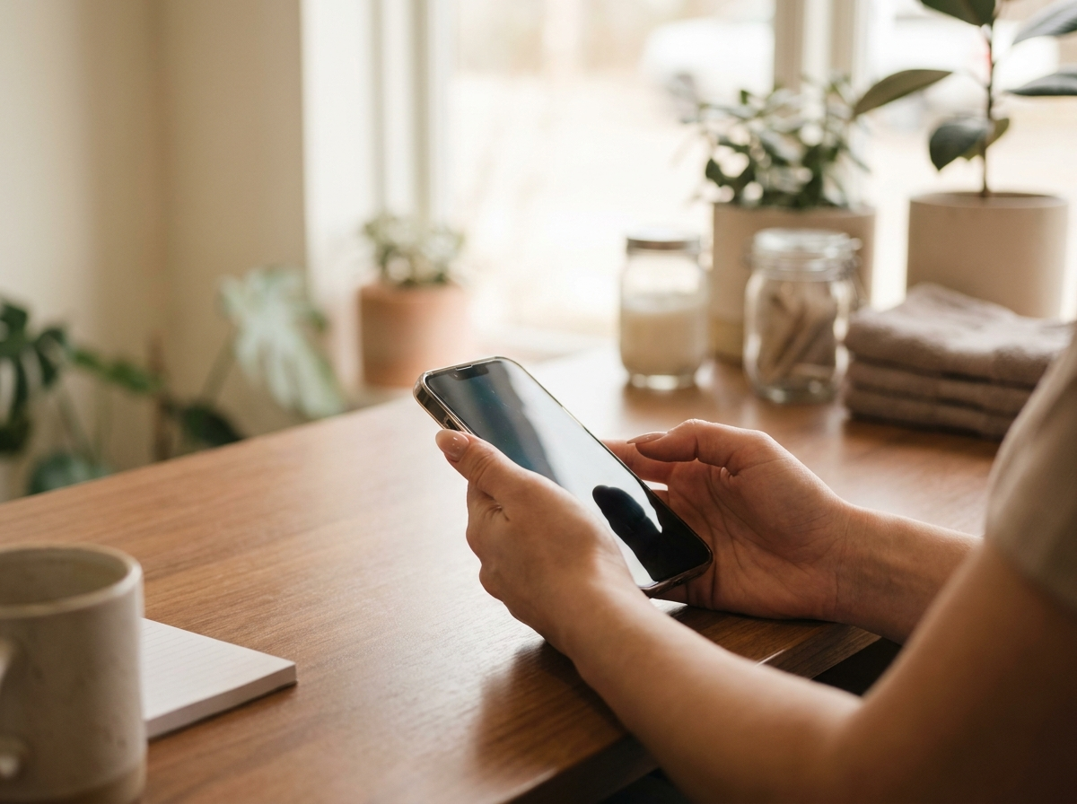 Kosmetyczka zarządza obecnością salonu online na laptopie