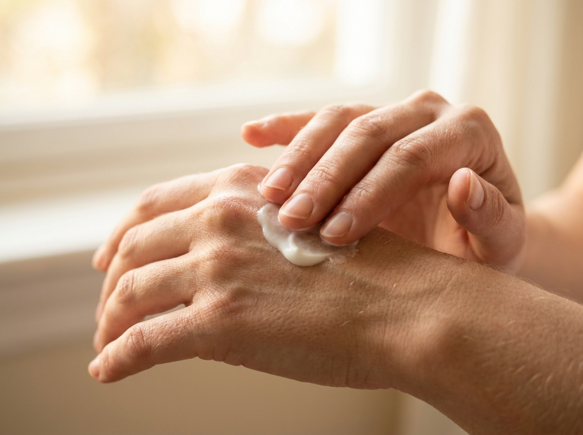 Zadbane dłonie po manicure SPA — zbliżenie makro
